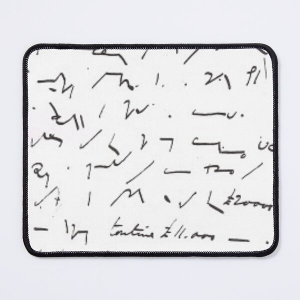 Item preview, Dickens shorthand notes: shorthand, writing, black and white, decor, accent piece designed and sold by Becky Hunter.
