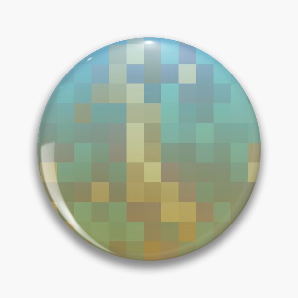Item preview, geometric pixel square pattern abstract background in yellow blue designed and sold by Mrvell.