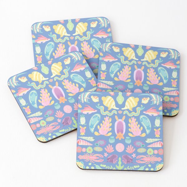 Item preview, Pastel Tropical Sea Creatures in Gouache designed and sold by narwhalwall.