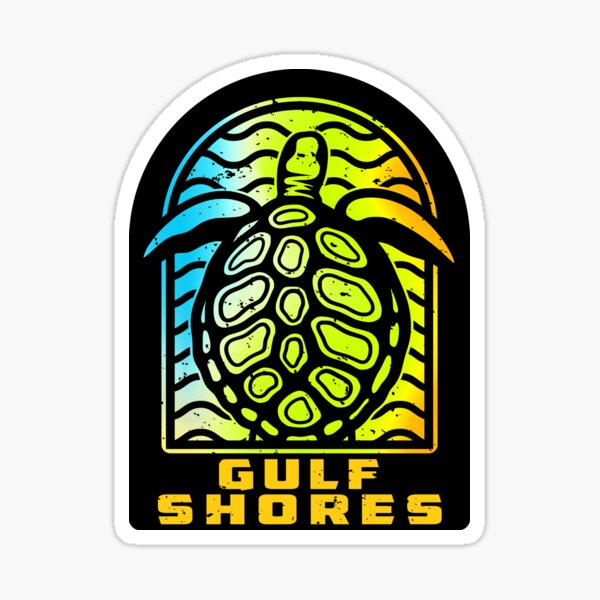 Item preview, Gulf Shores Alabama Sea Turtle AL designed and sold by DESTINATIONS DECAL DOS.