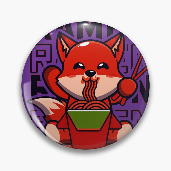 Item preview, Fox with Ramen, Kawaii Cute Japanese noodles design designed and sold by Cheeky Companions.