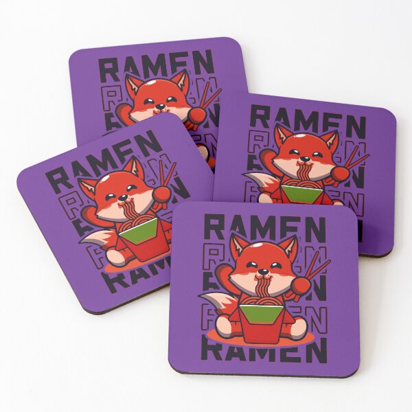 Item preview, Fox with Ramen, Kawaii Cute Japanese noodles design designed and sold by Cheeky Companions.