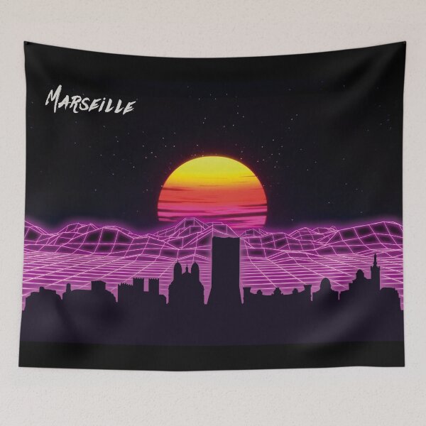 Item preview, Marseille Skyline Neon Nights designed and sold by DFerraz.