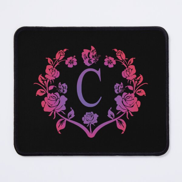 Item preview, Ornamental Letter C, Purple And Red Heart Butterfly, Monogram Letter Ornament designed and sold by PROMEN Creativity.