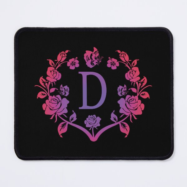 Item preview, Ornamental Letter D, Purple And Red Heart Butterfly, Monogram Letter Ornament designed and sold by PROMEN Creativity.