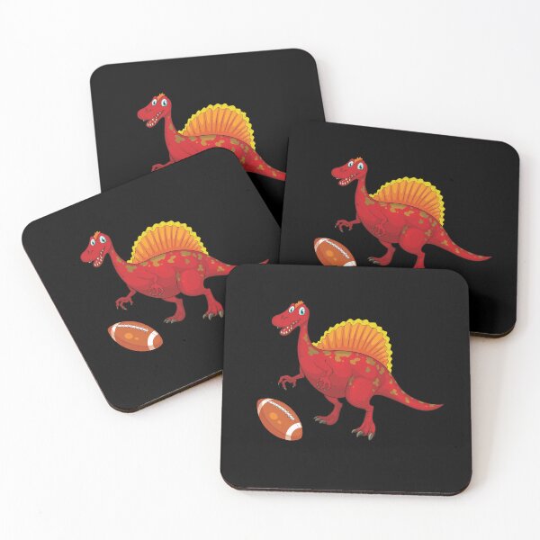 Artikelvorschau, Dinosaurier, der Rugby spielt, lustiges gutes Dinosaurier-Rugby-Liebhaber-rotes Design entworfen und verkauft von pedrored369.