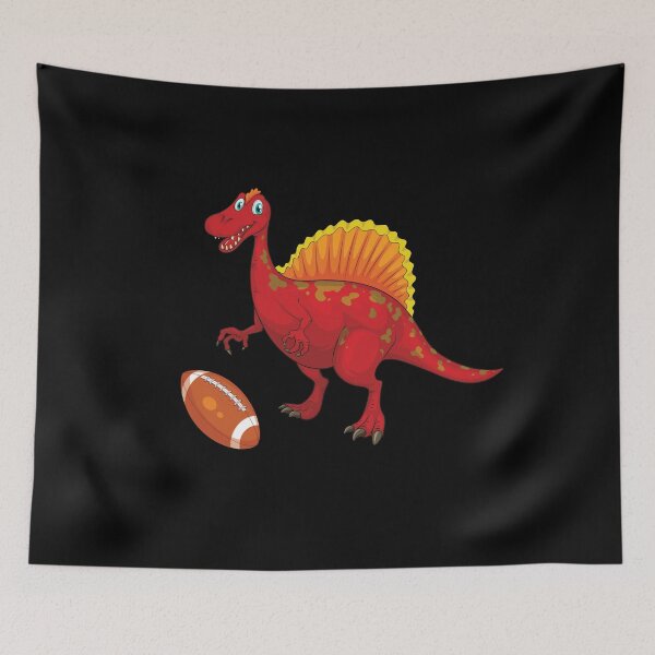 Artikelvorschau, Dinosaurier, der Rugby spielt, lustiges gutes Dinosaurier-Rugby-Liebhaber-rotes Design entworfen und verkauft von pedrored369.