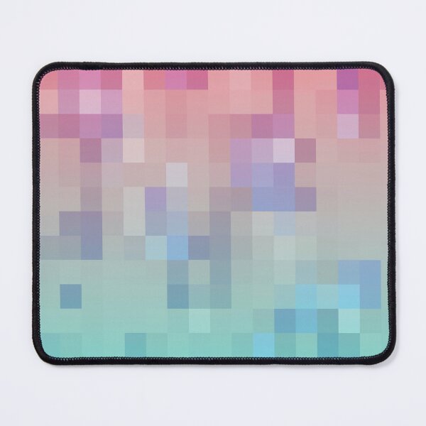 Item preview, geometric pixel square pattern abstract background in pink blue designed and sold by Mrvell.