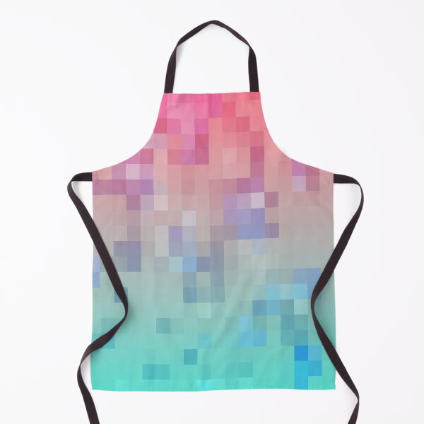 Item preview, geometric pixel square pattern abstract background in pink blue designed and sold by Mrvell.