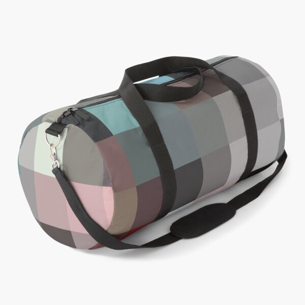 Item preview, geometric pixel square pattern abstract background in red pink blue designed and sold by Mrvell.