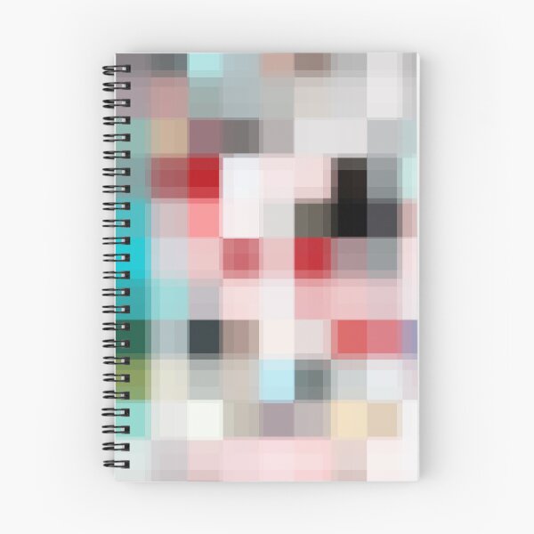 Item preview, geometric pixel square pattern abstract background in pink red blue designed and sold by Mrvell.