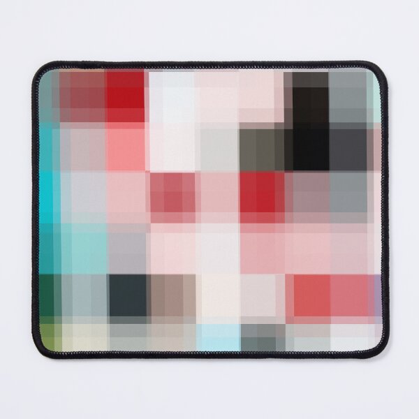 Item preview, geometric pixel square pattern abstract background in pink red blue designed and sold by Mrvell.