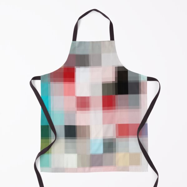 Item preview, geometric pixel square pattern abstract background in pink red blue designed and sold by Mrvell.