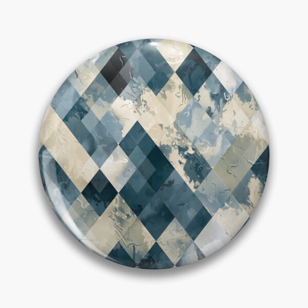 Item preview, geometric pixel square pattern abstract background in blue designed and sold by Mrvell.