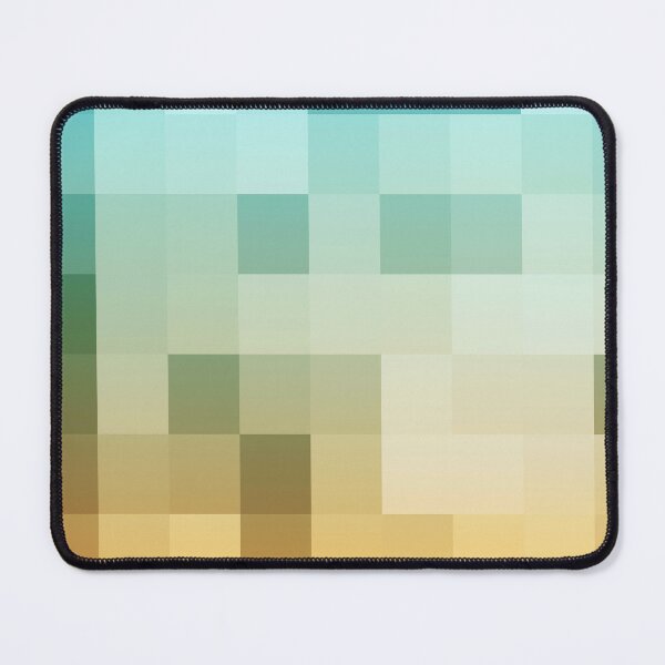 Item preview, geometric pixel square pattern abstract background in yellow brown blue designed and sold by Mrvell.