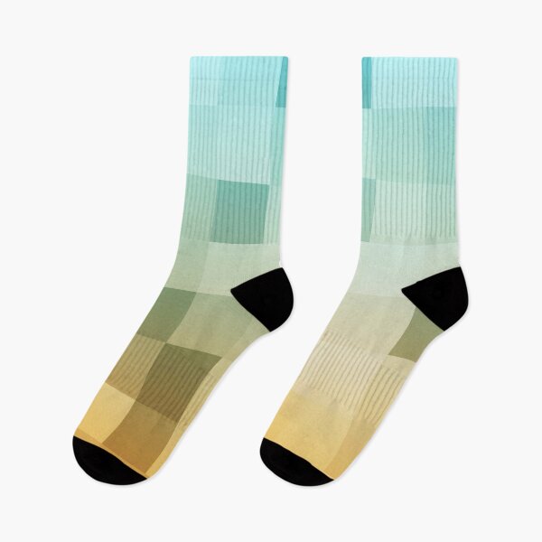 Item preview, geometric pixel square pattern abstract background in yellow brown blue designed and sold by Mrvell.