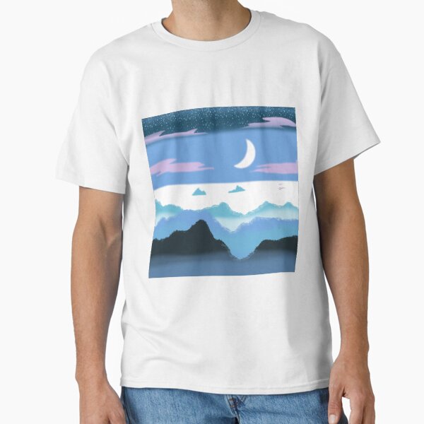 Item preview, Misty night mountains designed and sold by Calimon.