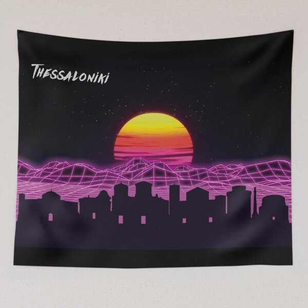 Item preview, Thessaloniki Skyline Neon Nights designed and sold by DFerraz.