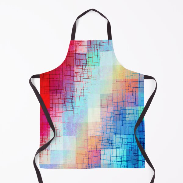 Item preview, geometric pixel square pattern abstract background in red blue designed and sold by Mrvell.