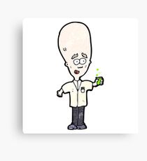 cartoon genius scientist Canvas Print