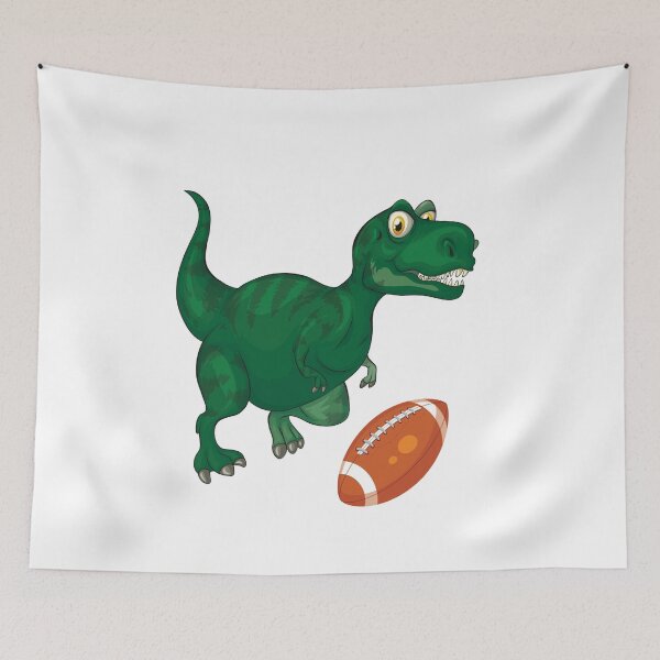 Item preview, Dinosaur Playing Rugby,Funny Good Dinosaur Rugby Lovers Cool Green Design designed and sold by pedrored369.