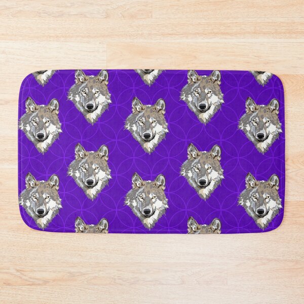 Item preview, Gray Wolf Print on Purple designed and sold by PinHookPrincess.