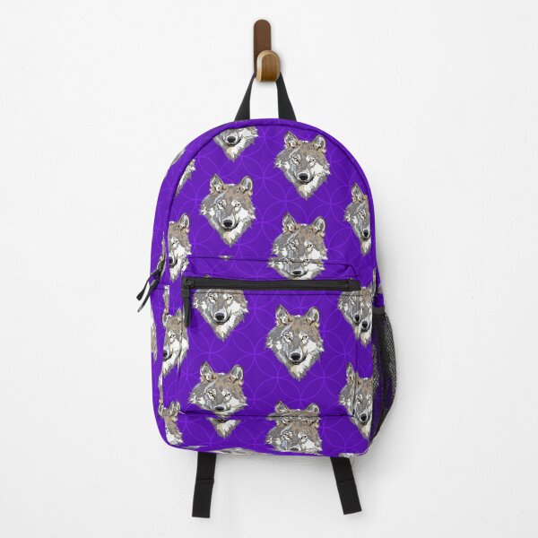 Item preview, Gray Wolf Print on Purple designed and sold by PinHookPrincess.
