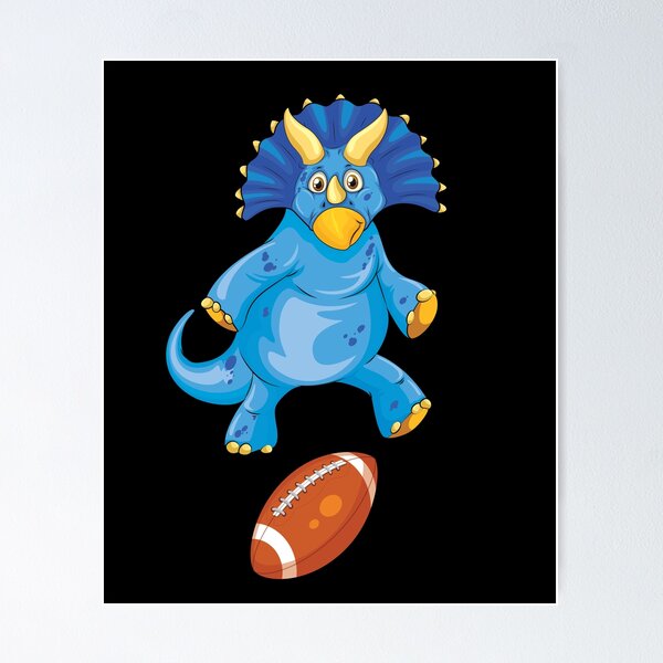 Item preview, Dinosaurio jugando al rugby, divertido buen dinosaurio amantes del rugby diseño azul designed and sold by pedrored369.