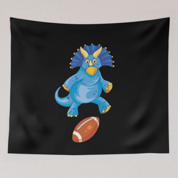 Item preview, Dinosaur Playing Rugby ,Funny Good Dinosaur Rugby Lovers Blue Design designed and sold by pedrored369.