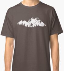 Wheelie in front of mountains Classic T-Shirt