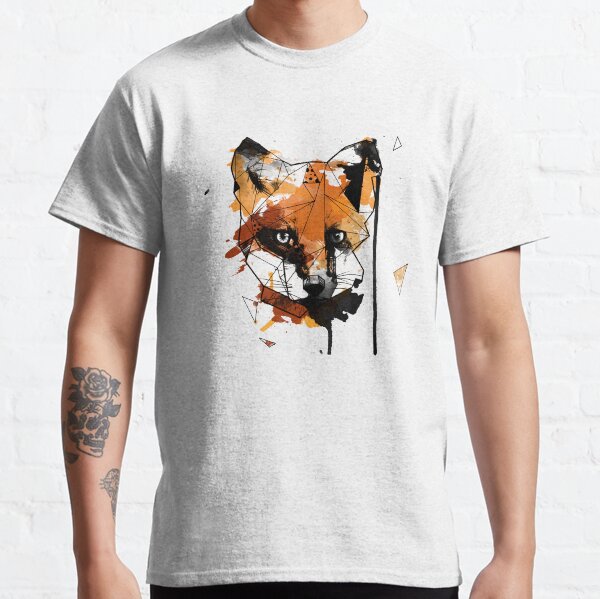 Geometric Watercolor Fox Classic T-Shirt