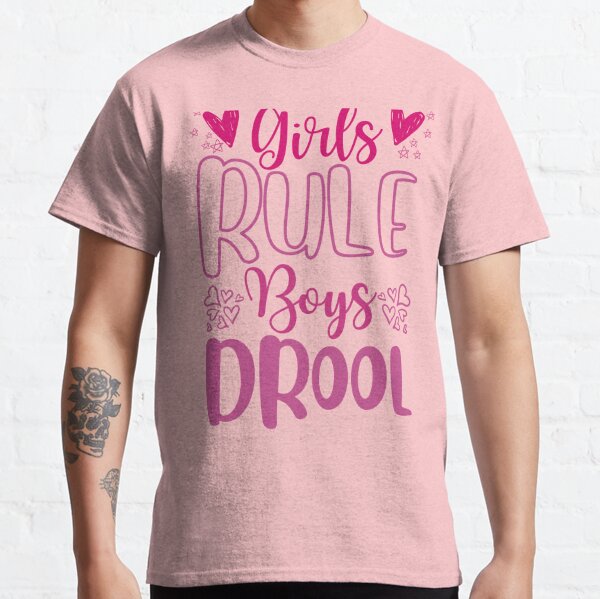 Cute Tee for Girls, Girls Rule, Boys Drool, Skull Girls, Girls