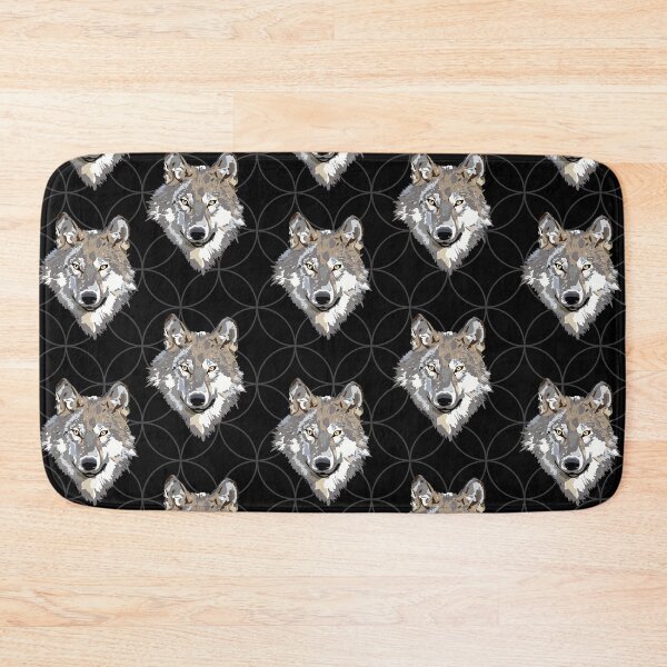 Item preview, Gray Wolf Print on Black designed and sold by PinHookPrincess.