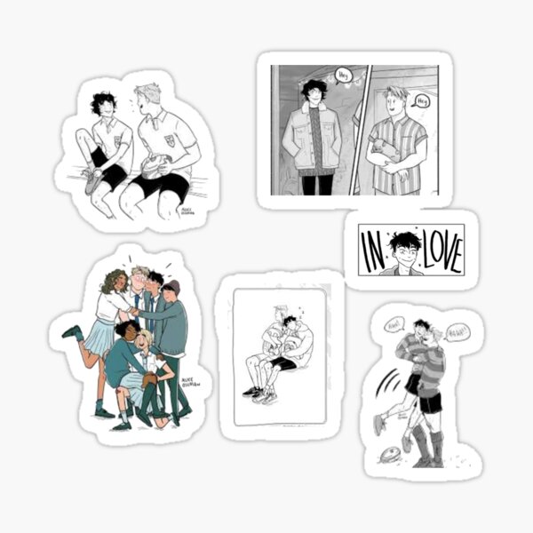 Lot d'autocollants/aimants de la série Heartstopper à valeur limitée Sticker