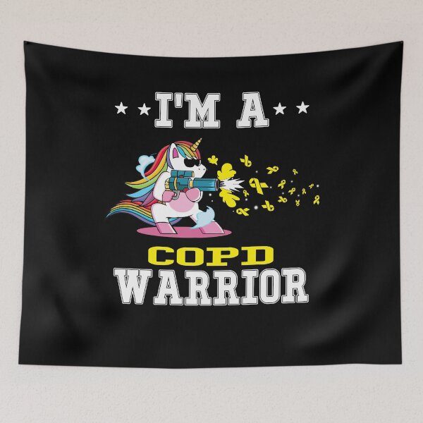 Item preview, Funny Unicorn I'm A COPD Warrior designed and sold by heppenp.