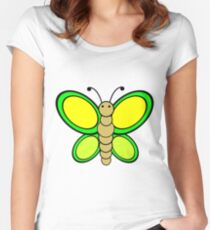 Pretty Butterfly Women's Fitted Scoop T-Shirt