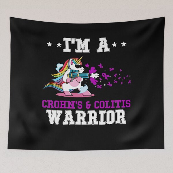 Item preview, Funny Unicorn I'm A Crohn's & Colitis Warrior designed and sold by heppenp.