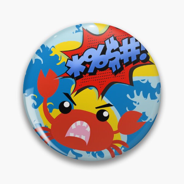 Item preview, Cursing Angry Crab with Crashing Wave designed and sold by ShoaffBallanger.