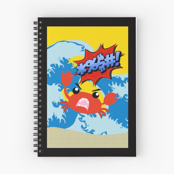 Item preview, Cursing Angry Crab with Crashing Wave designed and sold by ShoaffBallanger.