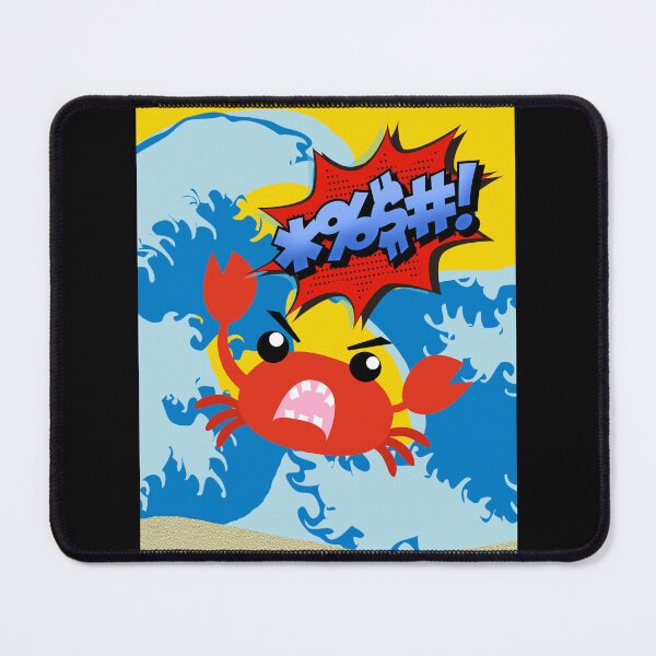 Item preview, Cursing Angry Crab with Crashing Wave designed and sold by ShoaffBallanger.