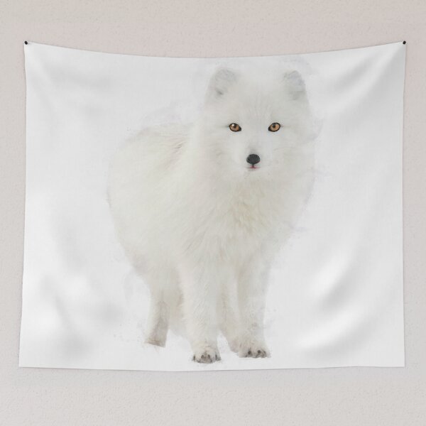 Item preview, Arctic Fox Watercolour Artwork  designed and sold by Typeglyphs.
