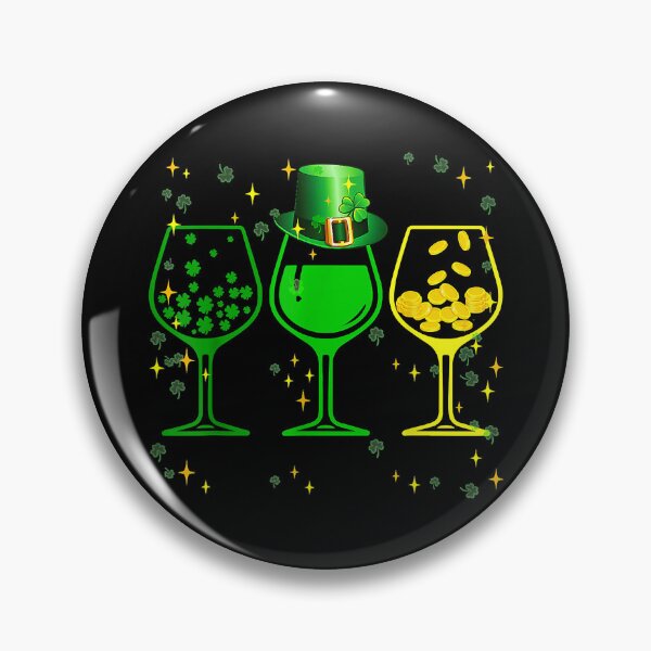 Item preview, Three Wine Glasses Clover Shamrock St Patrick Day 2022 Irish designed and sold by MarieSmart77.