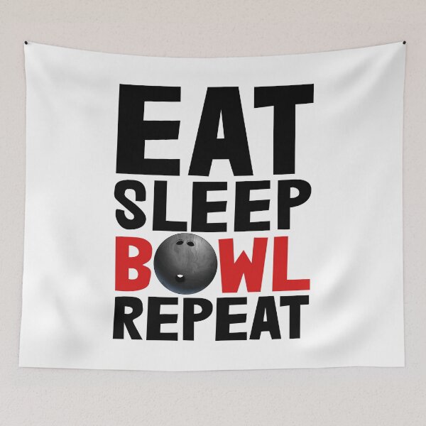 Item preview, Eat Sleep Bowl Repeat designed and sold by Bendthetrend.