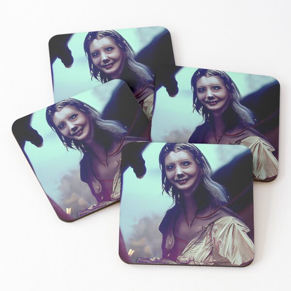 Item preview, a sinister, smiling young woman designed and sold by kiertwice.