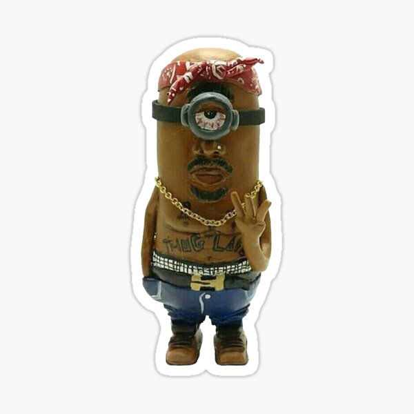 Vista previa del artículo con la obra «Minion de Tupac», diseñado y vendido por DoorGang.