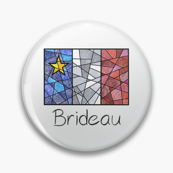 Item preview, Acadian Flag pastel mosaic Brideau - Drapeau acadien mosaïque pastel vitrail Brideau designed and sold by ColoursOfFrance.