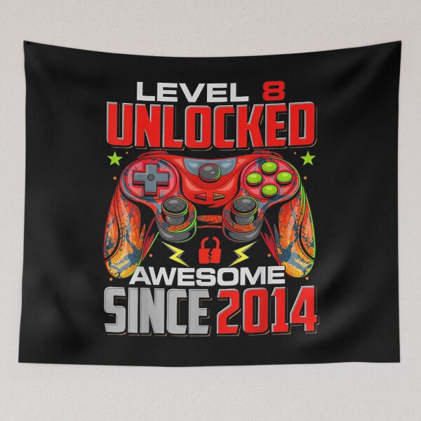 Item preview, Level 8 Unlocked Awesome Since 2014 8th Birthday Gaming designed and sold by moonligh1996.