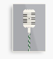 Piano Mic Print Metal Print