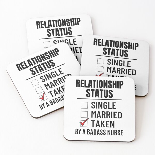 Item preview, Relationship Status Single Married Taken by a Smart and Sexy Badass nurse  - Funny Valentine Sayings designed and sold by chetan786.