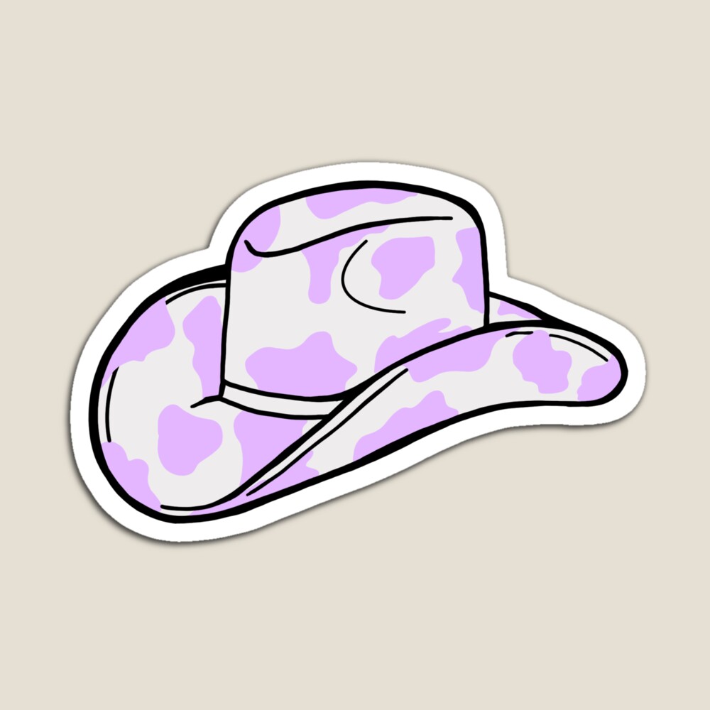 Lavender Cowboy Hat Sticker for Sale by graceapruitt